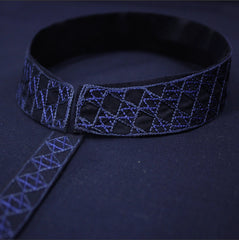 EU002 Navy Blue Embroidery Suiting