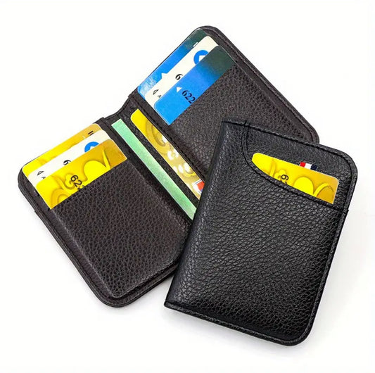 Slim Minimalist Faux Leather Wallet