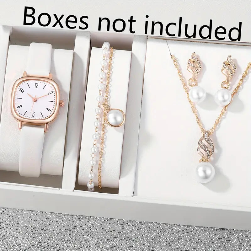 Pearl Grace Watch & Jewelry Set