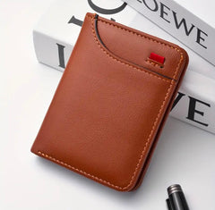 Slim Retro Wallet – Cross Pattern