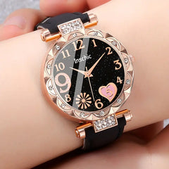 Eternal Charm Black Watch & Bracelet Set