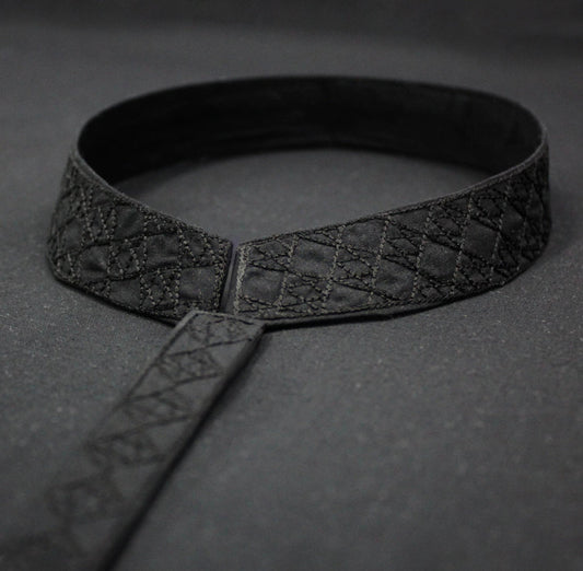 EU002 Black Embroidery Suiting