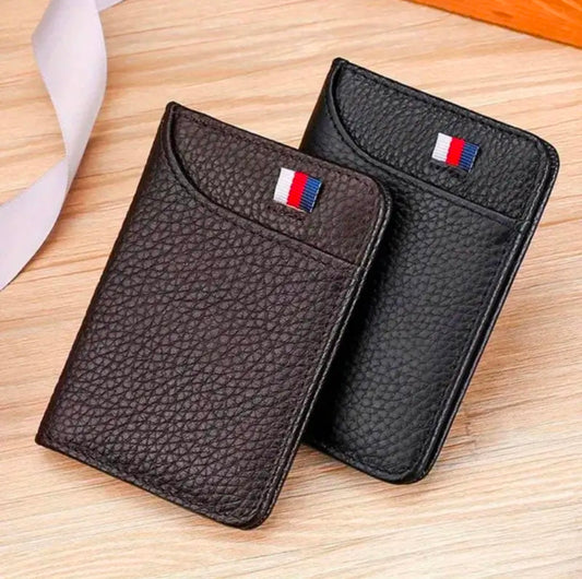Slim Minimalist Faux Leather Wallet