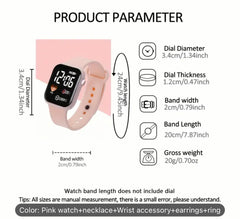 6pcs Butterfly Charm Smartwatch Set