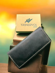 Ironstich Long Leather wallet, stylish and fashionable