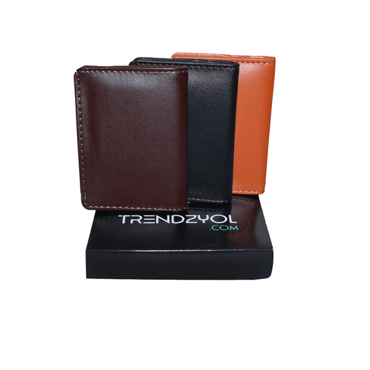 Mini Wallet Plus Card Holder With Magnetic Button - Businessman Collection - TRENDZYOL