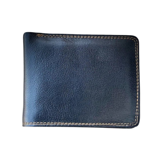 Royal Contrast Double-Stitch Wallet