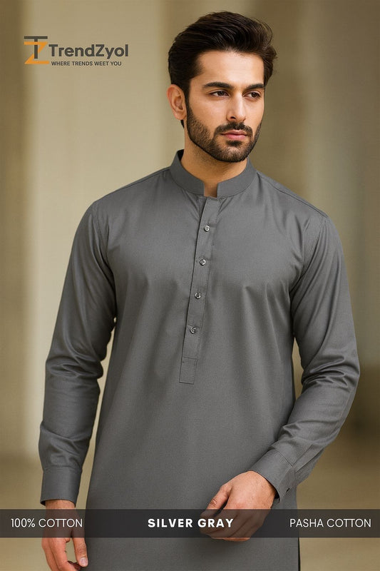 Pasha Cotton | Silver Gray